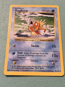 Magikarp 1st Edition Shadowless Base Set Pokemon Card NM Nice Edges - Image 2