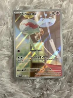 Pokemon TCG Chimecho Holo Illustration Rare Card 179/167 Twilight Masquerade - Image 1