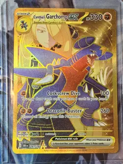 Pokemon TCG Cynthia's Garchomp EX Holo Card 241/182 Sv10: Destined Rivals - Image 1
