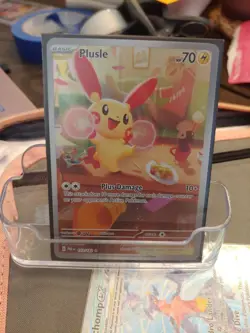 Pokemon Plusle Trading Card 193/182 Scarlet Violet Paradox Rift Full Art Holo - Image 1