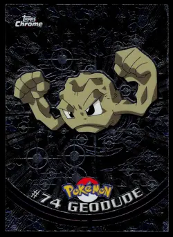 Geodude #74 - Topps Chrome Series 1 Pokemon Card Played - Image 1