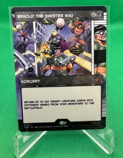 Behold The Sinister Six! Borderless Foil Spider-Man MTG NM - Image 1