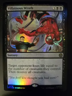 Villainous Wrath NM FOIL Marvel's Spider-Man MTG FREE SHIPPING - Image 1
