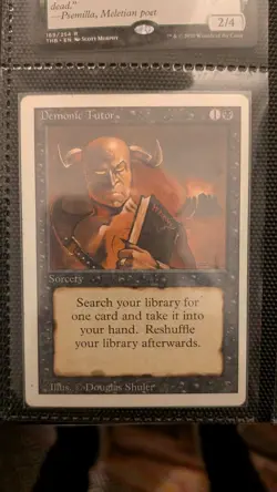 Demonic Tutor Revised NM MTG Magic The Gathering - Image 1