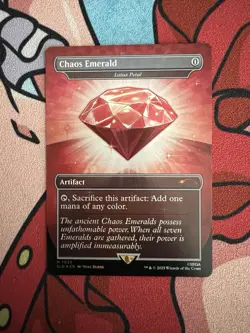 Chaos Emerald (Lotus Petal) Red 7032 Secret Lair Drop Sonic Bonus MTG NM - Image 1