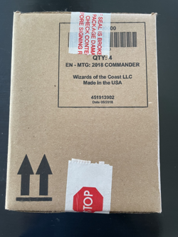 Magic the Gathering Factory-sealed Case of all 4 2018 Commander Decks - Image 2