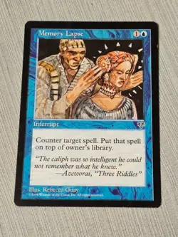 2x Magic the Gathering Memory Lapse Mirage MTG Free Shipping! - Image 1