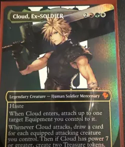 IN HAND MTG Cloud, Ex-SOLDIER (Borderless) (FOIL) FINAL FANTASY M0202 FF - Image 4