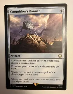 Vanquisher's Banner #289 (NM) Lord of the Rings LTC Magic MTG - Image 1