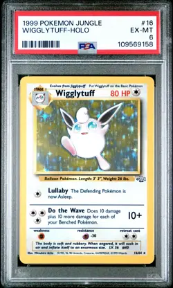 1999 POKEMON JUNGLE #16 WIGGLYTUFF-HOLO PSA 6 - Image 1