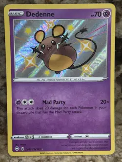 2021 Pokemon SWSH Shining Fates Dedenne Shiny Vault #SV051/SV122 NM/M - Image 1