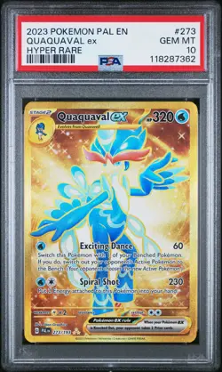 2023 POKEMON PAL EN-PALDEA EVOLVED HYPER RARE #273 QUAQUAVAL EX PSA 10 - Image 1