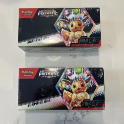 Lot 2 Pokemon Scarlet & Violet Prismatic Evolutions Surprise Box Factory Sealed - Image 1