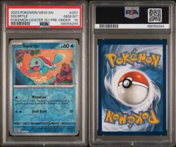 2023 Pokemon Squirtle 007/165 Pokemon Center 151 Promo PSA 10 GEM MINT - Image 3