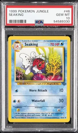 1999 POKEMON JUNGLE #46 SEAKING PSA 10 - Image 1