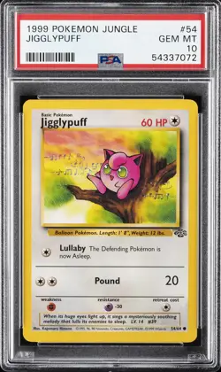1999 POKEMON JUNGLE #54 JIGGLYPUFF PSA 10 - Image 1