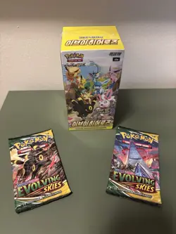 Eevee Heroes Korean Factory Sealed Booster Box Pokemon + 2 Evolving Skies Packs - Image 1