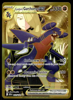 Pokemon TCG SV10: Destined Rivals #241/182 Cynthia's Garchomp EX NM - Image 1