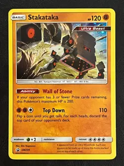 Pokemon Stakataka Holo Promo SM209 NM1 - Image 1