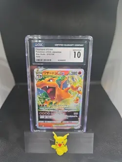 2022 POKEMON JAPANESE CHARIZARD VSTAR STAR BIRTH 015/100 CGC 10 - Image 1