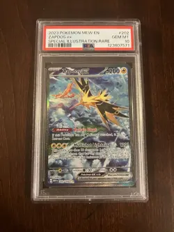 Pokemon TCG Zapdos EX Scarlet & Violet 151 Sir 202/165 PSA 10 - Image 1