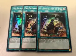 3x Pre-Preparation of Rites EURO 1st Edition Super Rare RA01-EN055 Yu-Gi-Oh! - Image 1