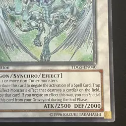Yugioh Stardust Dragon TDGS-EN040 Ultimate Rare 1st Edition NA Print LP - Image 4