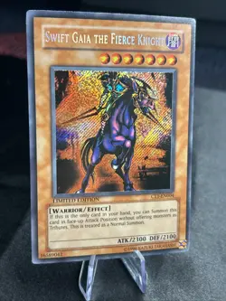 YUGIOH • SWIFT GAIA THE FIERCE KNIGHT • SECRET RARE • CT1-EN004 • LIMITED • LP - Image 1