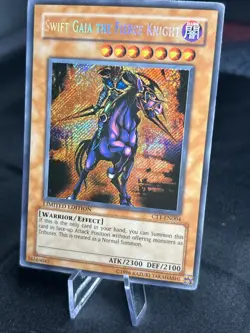 YUGIOH • SWIFT GAIA THE FIERCE KNIGHT • SECRET RARE • CT1-EN004 • LIMITED • LP - Image 2