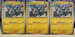 (Set Of 3) Pokemon Mega Evolution TCG Common Card - Magneton (046/132) - Image 1