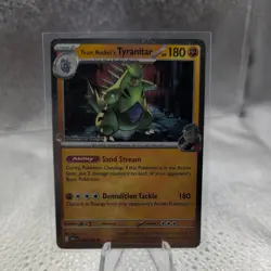 Team Rocket's Tyranitar (Pokemon Center Exclusive) 096/182 BEAUTIFUL CARD, CLEAN - Image 1