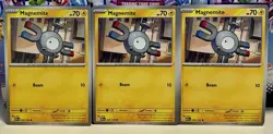 (Set Of 3) Pokemon Mega Evolution TCG Common Card - Magnemite (045/132) - Image 1