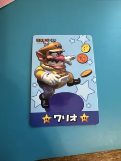 2001 Japanese Nintendo Rare Guess The Silhouette Mario Party 2 Card Wario Coins - Image 1