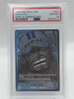 PSA 10 Sakazuki OP05-041 Leader Alt Art One Piece Card Japanese 2023 Gem Mint - Image 1