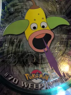 Weepinbell #70 Topps Chrome 2000 TV Animation Pokemon TCG Card NM - Image 1