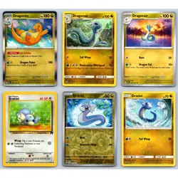 (6) Dragonite Dragonair Dratini Pokemon Card Lot Reverse Holo Rare Team Rocket - Image 1