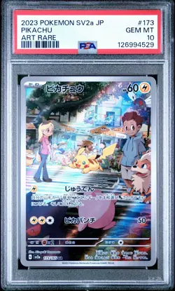 PSA 10 GEM MINT Pokemon Card 151 Pikachu Art Rare 173/165 Sv2a AR 2023 Japanese - Image 1