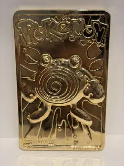 1999 Pokemon Poliwhirl Burger King #61 (No Case) Gold Plated Card - Image 1
