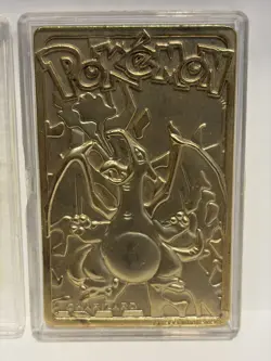 1999 Pokemon Charizard Burger King #06 Gold Plated Card - Image 1