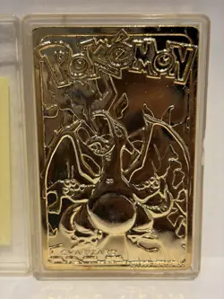 1999 Pokemon Charizard Burger King #06 Gold Plated Card - Image 1
