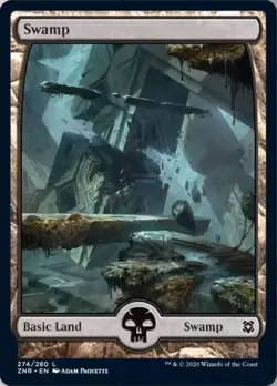 Swamp (274) -Foil Light Play MTG Zendikar Rising - Image 1
