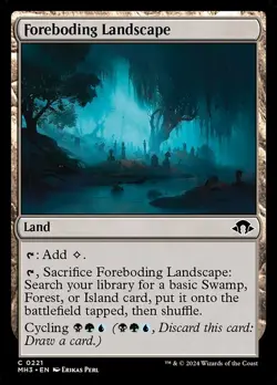 (1x FOIL) FOREBODING LANDSCAPE - Modern Horizons 3 - MTG Magic the Gathering - Image 1