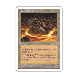 WOTC MtG 5th Ed Karplusan Forest (R) EX - Image 1