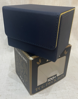 ZLCA Card Deck Box Trading Cards, MTG Magnetic Horizontal Blue And Yellow 100+ - Image 4