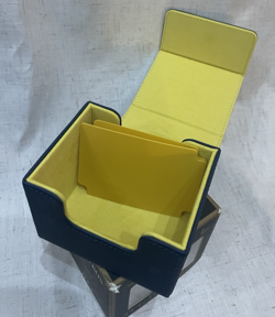 ZLCA Card Deck Box Trading Cards, MTG Magnetic Horizontal Blue And Yellow 100+ - Image 5