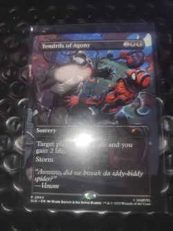 Spider-Man Secret Lair MTG Venom Unleashed Tendrils of Agony - Image 1