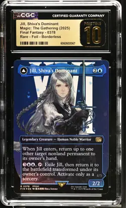 JILL, SHIVA'S DOMINANT Final Fantasy Borderless Foil Rare CGC Pristine 10 MTG - Image 1