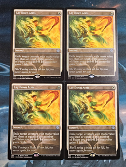4X Lay Down Arms, Promo Pack, NM, The Brothers' War, Magic, MTG - Image 1