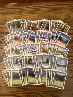 Mtg 5th Edition Basic Land Lot x80 Magic the Gathering Fifth Lands 4xEach Art - Image 1