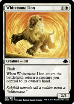 Whitemane Lion - Near Mint MTG Dominaria Remastered - Image 1